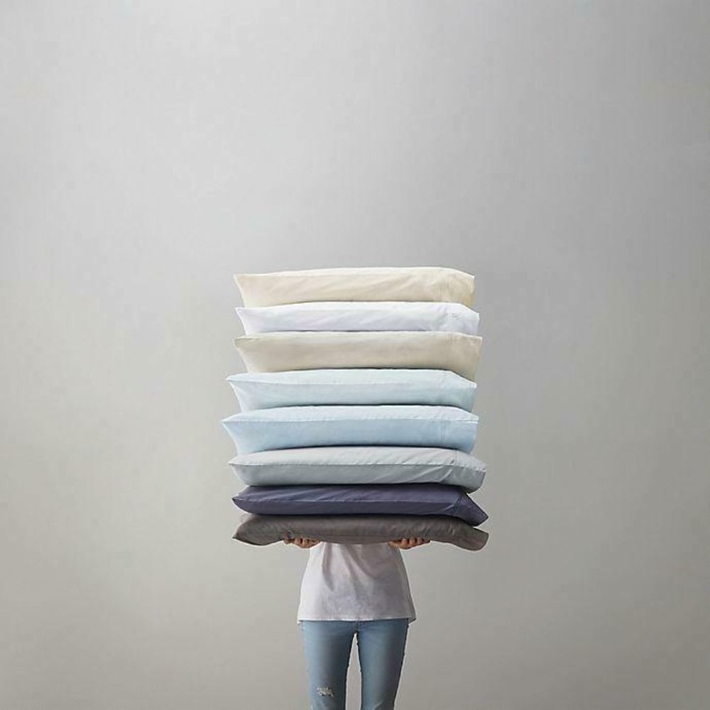 100% Cotton Salt Easy Care 2 Pack Pillowcases Standard - Picture 7 of 11